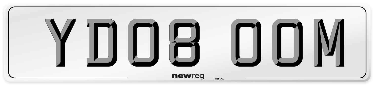 YD08 OOM Number Plate from New Reg